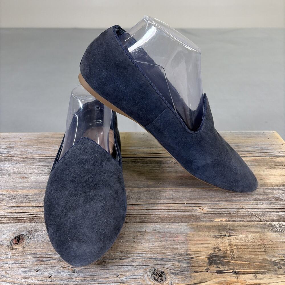 Birdies The Starling Blue Suede Loafer Flats Women’s Size 9.5 Bnfts Charity